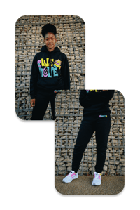 Image 1 of Black Tracksuit (Hoodie and Jogging Bottoms)