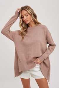 Image 2 of trapeze sweater knit pullover