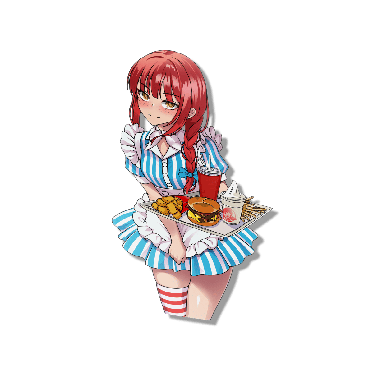 Makima Goes To Wendy's Sticker Hellsent