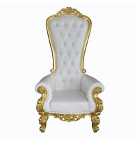 Image 1 of Sweetheart Throne Chairs (Silver & Gold)