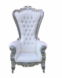 Image 3 of Sweetheart Throne Chairs (Silver & Gold)