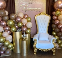 Image 4 of Sweetheart Throne Chairs (Silver & Gold)