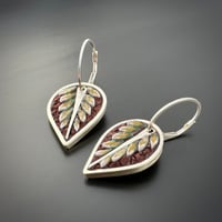 Image 1 of Coleus Leaf Earrings 