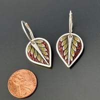 Image 3 of Coleus Leaf Earrings 