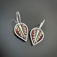 Image 2 of Coleus Leaf Earrings 