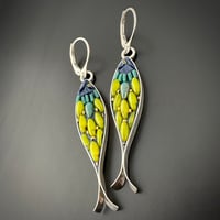 Image 1 of Lime Green Fish Earrings