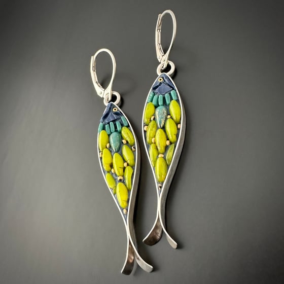 Image of Lime Green Fish Earrings