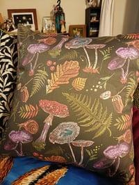 Image 2 of Forest fungi cushion cover