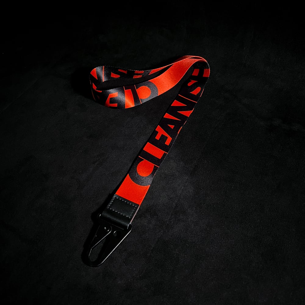 Red & Black Print Lanyard 
