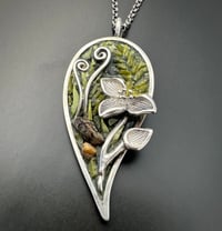 Image 1 of Trillium and Fiddlehead Pair Pendant