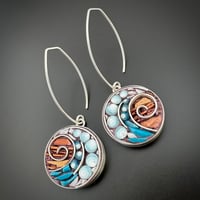 Image 2 of Big Wave Earrings with sunset