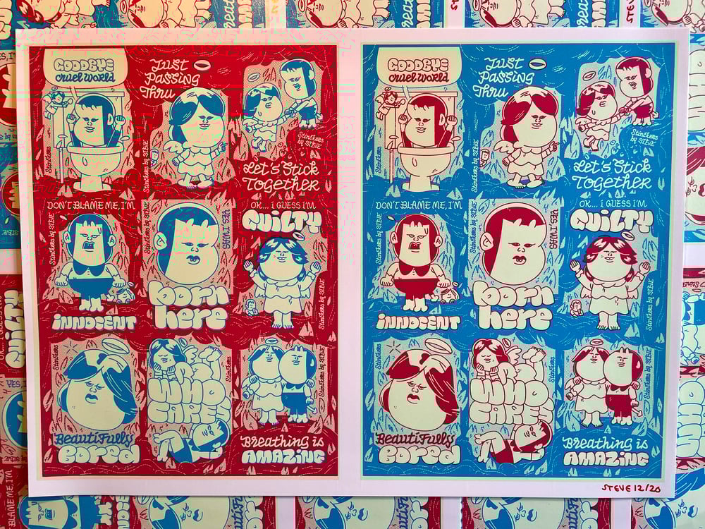 INNOCENT! by STEVE (2-up uncut production sheet)