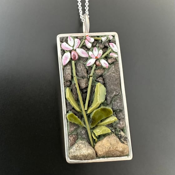 Image of Orchid on Rocks Pendant