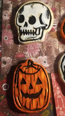 Image 2 of Skull and Pumpkin Ornaments 