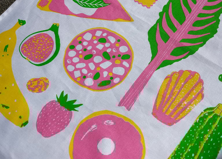 Artichoke to Zucchini Tea Towel Image 4