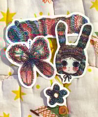 Image 1 of Scribble friends sticker set, matte & holo finishes available