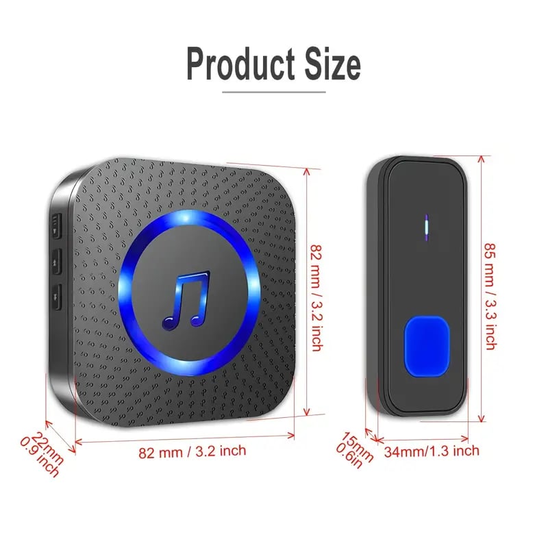 Wireless Music Doorbell, Home Waterproof Doorbell