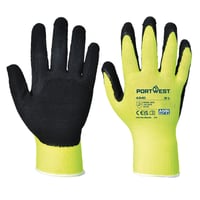 Image 1 of A340 - Hi-Vis Grip Glove - Latex Yellow