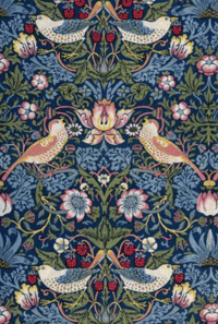 Image 4 of Strawberry Thief By William Morris Printed Art Tights