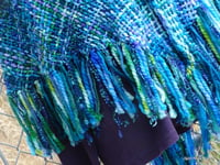 Image 4 of Mermaids Hand Woven Wool Shawl 