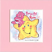 Image 1 of Love A Lot Care Bear sitting on a Star Print
