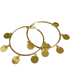 LAST PAIR - Gold Disc Hoop Earrings Image 2