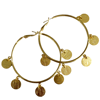 LAST PAIR - Gold Disc Hoop Earrings