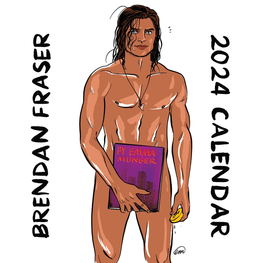 Image of Brendan Fraser Pin-Up 2024 Mini Calendar 