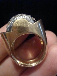 Image 3 of 1920s- 1930s RETRO FRENCH TANK 18CT PLATINUM DIAMOND 1.30CT PAVE SET RING
