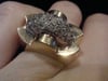 1920s- 1930s RETRO FRENCH TANK 18CT PLATINUM DIAMOND 1.30CT PAVE SET RING