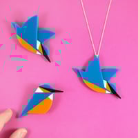 Image 1 of Kingfisher Brooch or Necklace