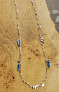 Image 3 of Kyanite celestial long link necklace 
