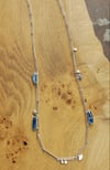 Kyanite celestial long link necklace 