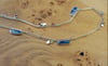 Kyanite celestial long link necklace 