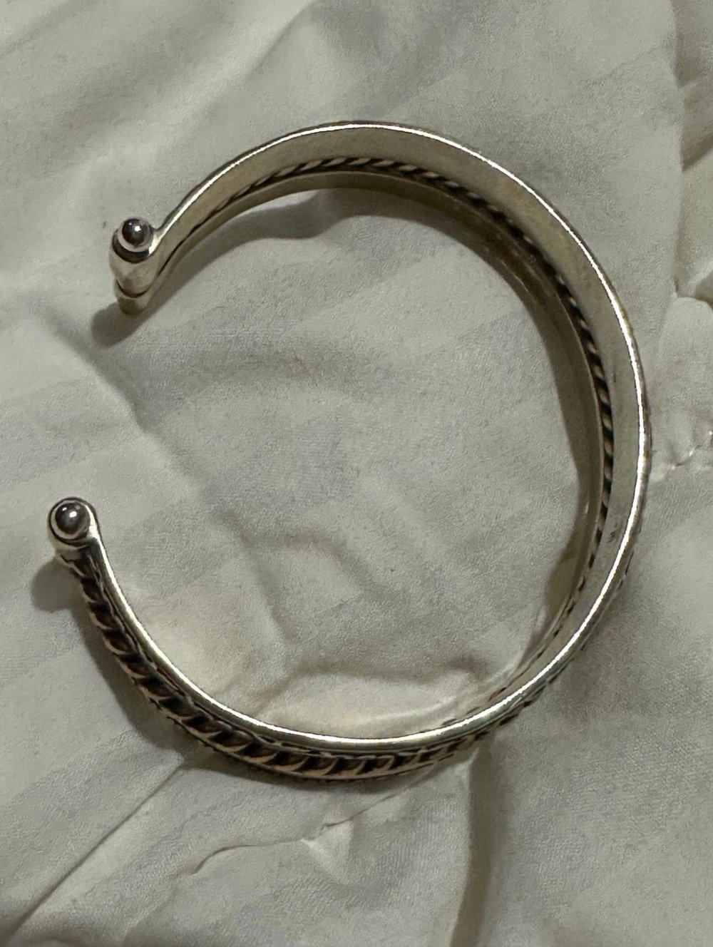 Image of James Avery Retired Styled Stack Cuff Bracelet MEDIUM