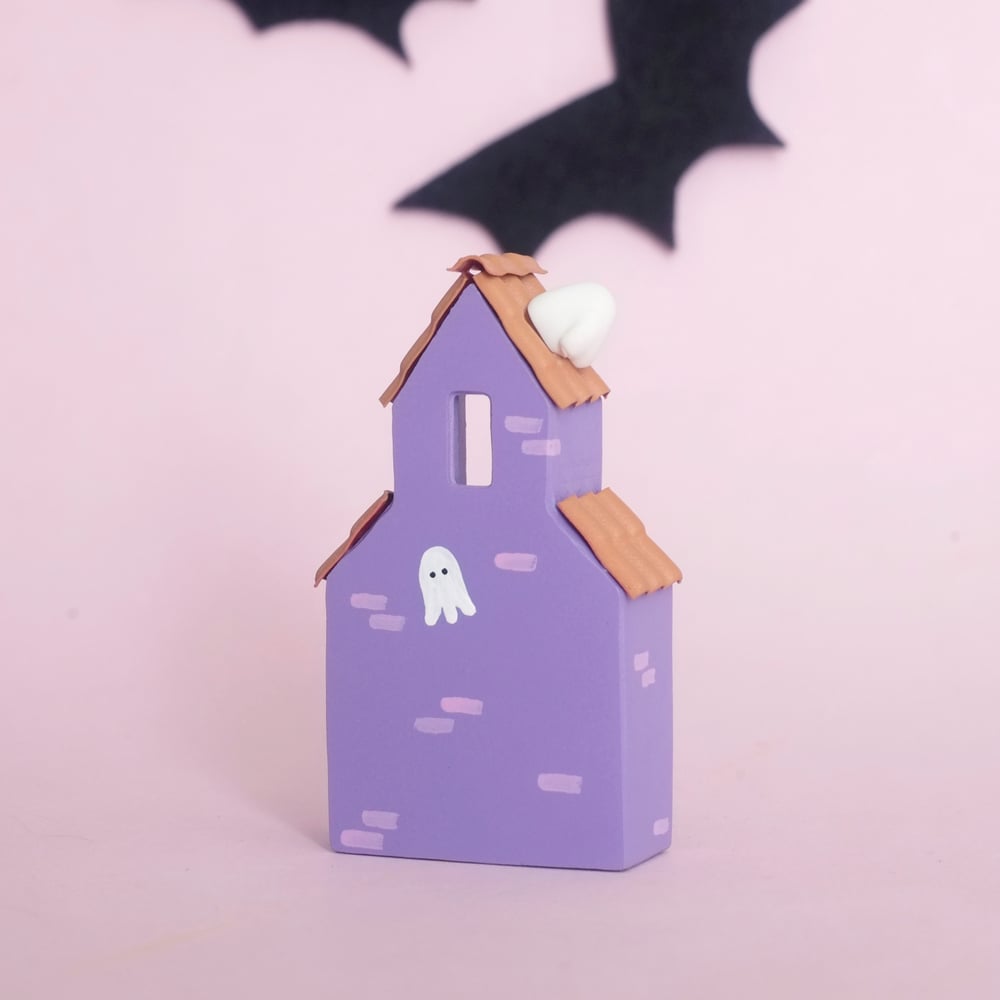 Anniversary spooky purple house