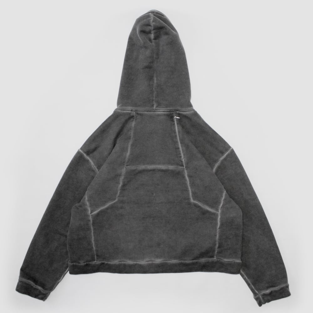 Image of PANELED OBJECT DYED HOODIE