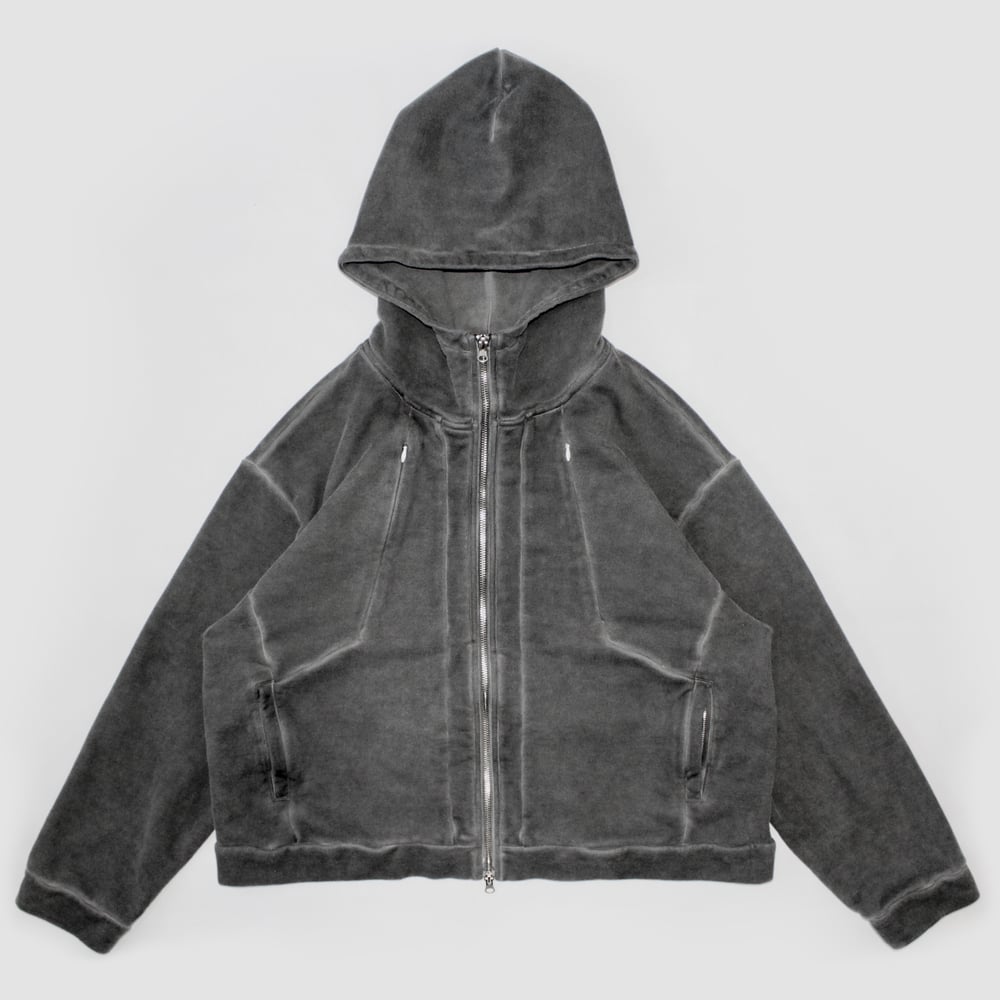 Image of PANELED OBJECT DYED HOODIE