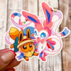 Howlveon and Sophieevee Sticker