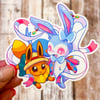 Shiny Howlveon and Sophieevee Sticker