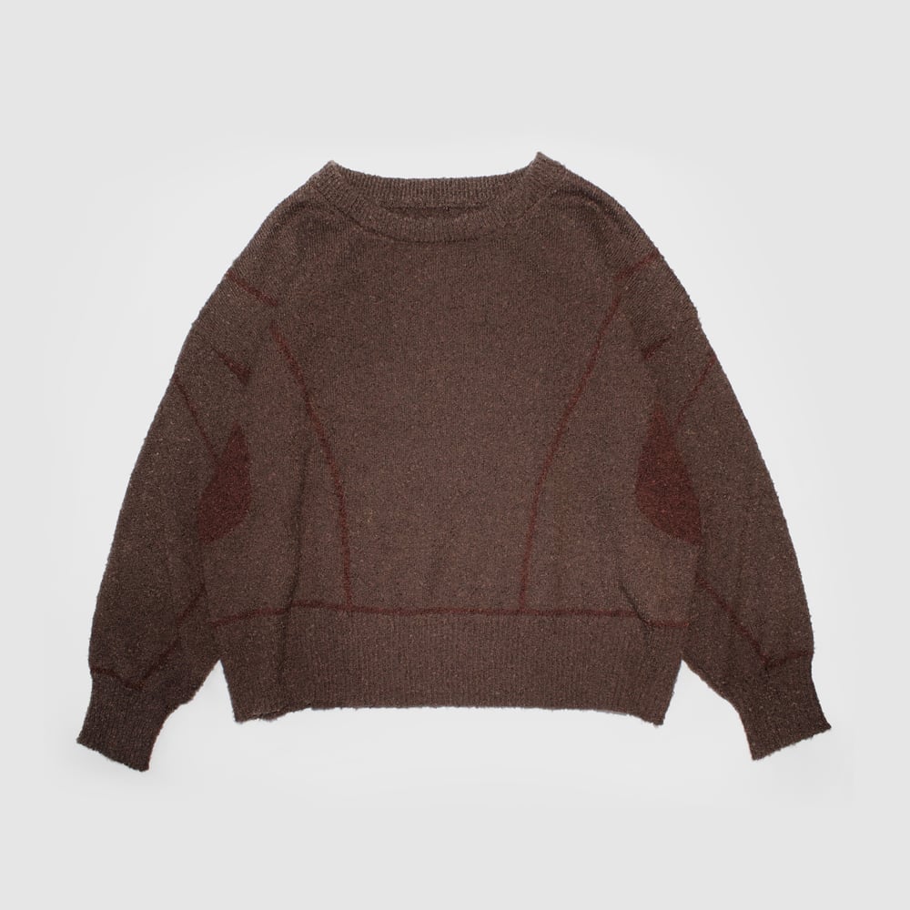Image of SEAM CONTRAST KNIT (BROWN)