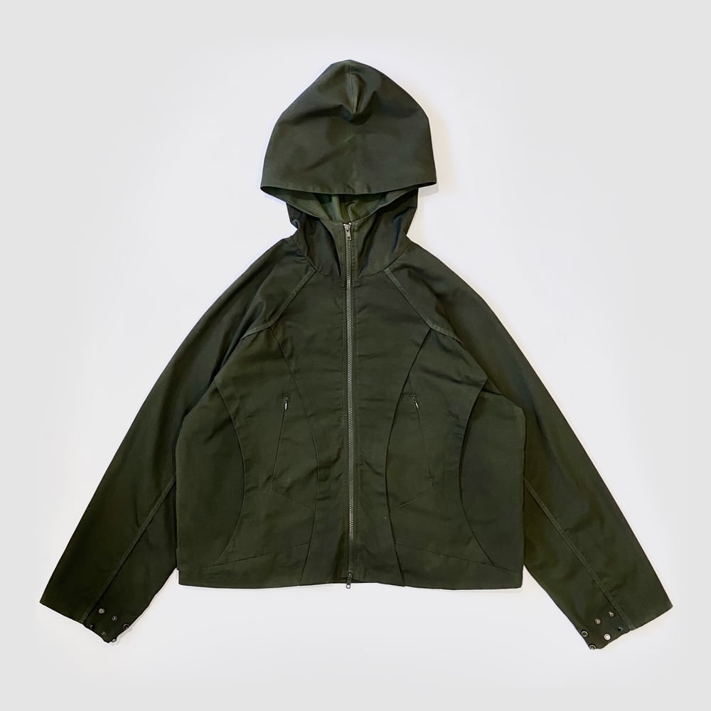 Image of HOODED RIPSTOP LAYERED JACKET