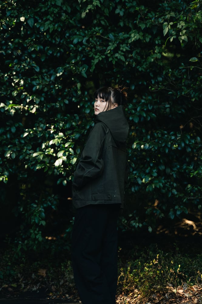Image of HOODED RIPSTOP LAYERED JACKET