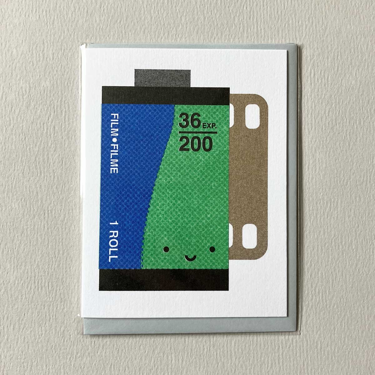 Image of Mini carte pellicule photo avec enveloppe