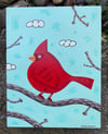 RED CARDINAL PAINTING