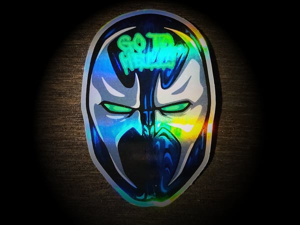 Image of Workshop 432's "Go To Hell!" Holographic Sticker
