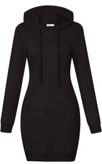 Image 3 of  Long Sleeve Hoodie Dress