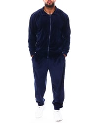 Image 1 of Velour Zip Up & Jogger Set (B&T)