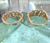 Image 4 of 14k solid gold diamond Cuban link ring(8.25mm,9.2mm)