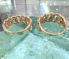 14k solid gold diamond Cuban link ring(8.25mm,9.2mm)